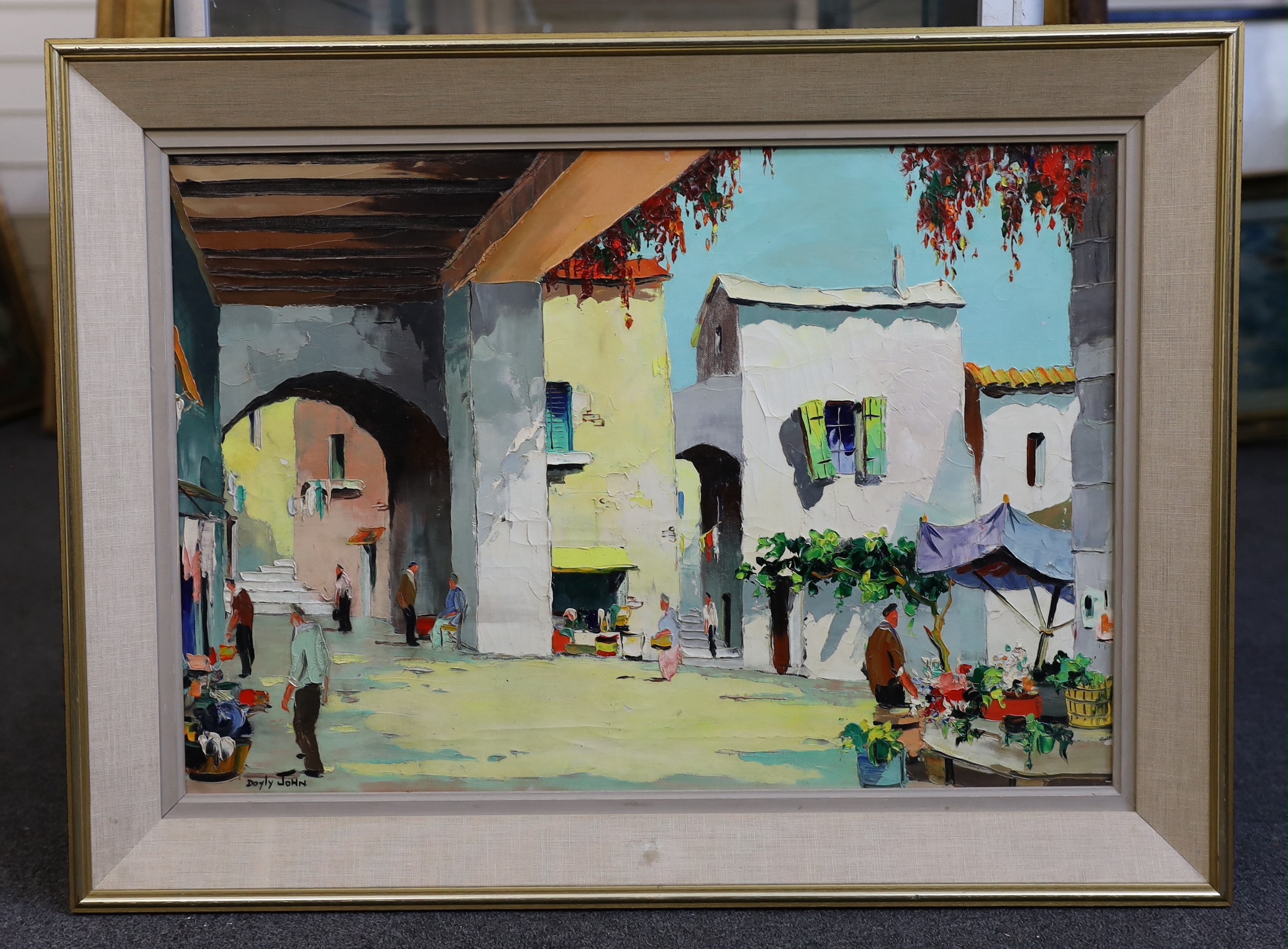 Cecil Rochfort D'Oyly-John (British, 1906-1993), 'Porto Fino', oil on canvas, 44 x 65cm